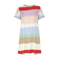 thumbnail image 2 of QLEICOM Women's Summer Casual Tshirt Dresses O Neck Short Sleeve Loose Dress Sundress with Pockets Multicolor L, US Size: 8, 2 of 4