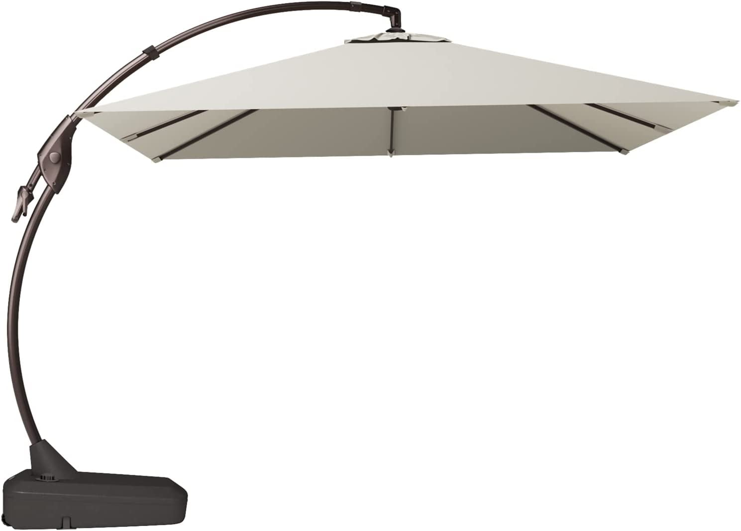 Grand Patio x Sunbrella Deluxe Napoli Curvy Aluminium Offset Umbrella