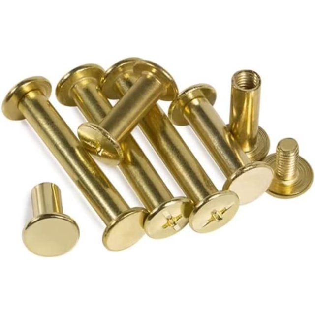 Tornillos de Fijación Remaches de Cabeza Plana Latonados M5x25mm (20 piezas)