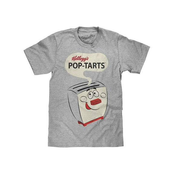 Tee Luv Men's Vintage Pop-Tarts Cartoon Toaster Shirt (L)