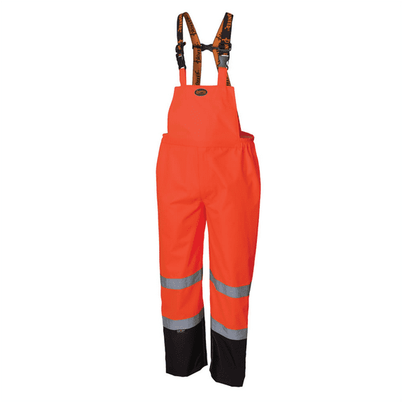Pioneer Pioneer - 300D Ripstop Waterproof Safety Bib Pant - Hi-Vis Orange - Size Medium
