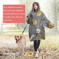 thumbnail image 4 of Wearable Oversized Blanket,Dog Paw and Bone Wearable Blanket Hoodie for Adults,Cozy Hooded Blankets with Super Pockets,Super Warm Fuzzy Pullover for Women & Men, 4 of 6