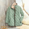 thumbnail image 2 of Yigetop Lightweight Quilted Jackets for Women, Printed Plus Size Women's Winter Quilted Jacket Long Sleeved Button Down Jacket Lightweight Padded Jacket Women's Quilted Lightweight Jackets Green L, 2 of 4
