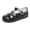 Black, variant on Xfvqtps Kids Girls Jelly Sandals Closed Toe Princess Flat Thick Sole Summer Beach Waterproof Fisherman Gladiator Sandals