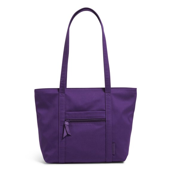 Vera Bradley Women's Recycled Cotton Small Vera Tote Bag Elderberry