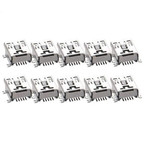 10 Pcs Mini USB Type B Female Port 5-Pin 180 Degree SMD PCB Jack Socket
