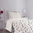 thumbnail image 5 of Ambesonne Cat Quilted Bedspread Set 2 Pcs, Cool Hipster Sunglasses, Twin Size, Black White Pink, 5 of 6