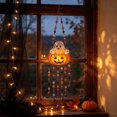 thumbnail image 6 of BingTong Halloween Themed Wind Chime Acrylic Outdoor Decor,Wind‑Chime‑Style Wall Pendant with Ghost,Witch Hat,Pumpkin and so on Design,Bead‑Strung Holiday Decor,for Window,Door,H-D, 6 of 6