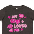 thumbnail image 4 of Inktastic Valentine's Day My Gigi Loves Me Hearts and Lips Boys or Girls Toddler T-Shirt, 4 of 5