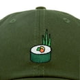 thumbnail image 2 of Dalix Sushi Roll Embroidered Maki Cotton Dad Hat Baseball Cap Adjustable Womens in Olive, 2 of 5
