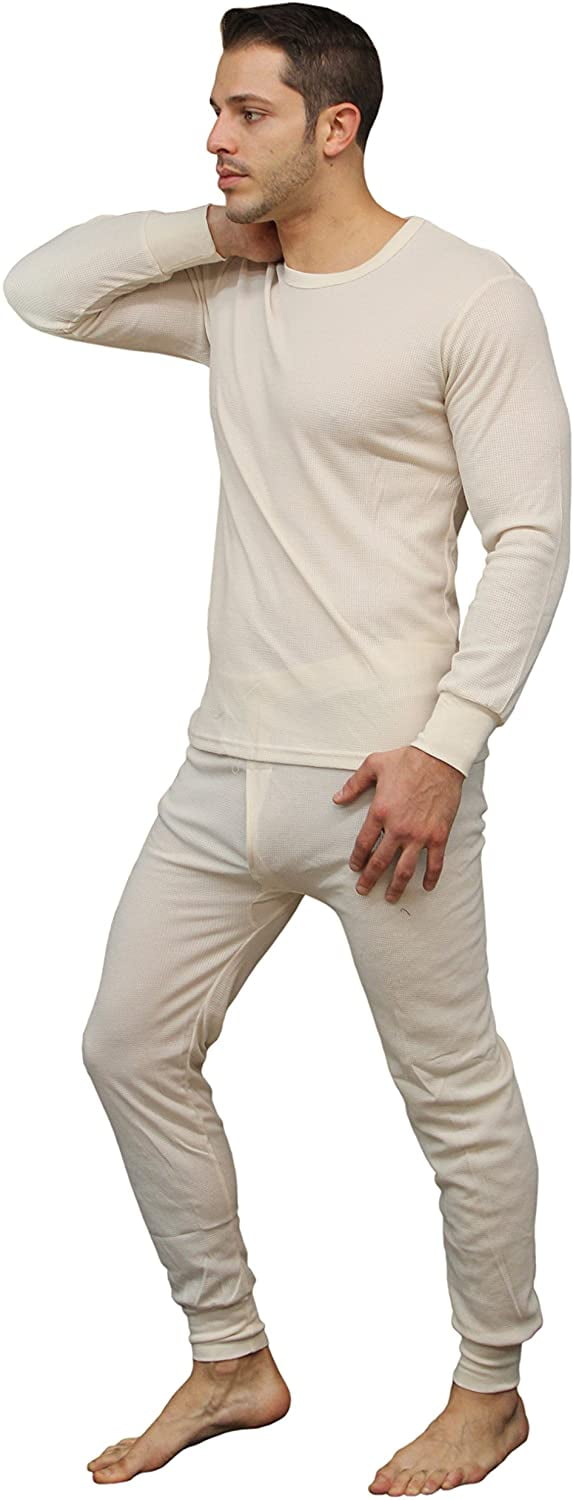 Yeke Men Warm Cotton Warm Thermal Underwear Sets Soft Long Johns Underpants