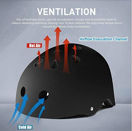 Skateboard Helmet Impact Resistance Ventilation for Youth & Adults