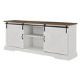 thumbnail image 1 of Pemberley Row Barnwood White TV Console Rectangular Adjustable Shelves 70" Unassembled, 1 of 8
