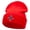 Red, variant on Ninja Star Embroidered 12 Inch Long Knitted Beanie - Red OSFM