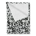 thumbnail image 2 of Dalmatian Dog Print Soft Flannel Fleece Blanket, Black and White Puppy Spots Fur Pattern Fun Spotted Pets Animal Desing, Cozy Plush for Indoor and Outdoor Use, 70" x 90", White Black, by Ambesonne, 2 of 5