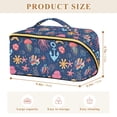 thumbnail image 4 of FORMRS Makeup Bag Travel Cosmetic Organizer for Women Fold Flat Zipper Pouch with Handle, Pink Jellyfish, 4 of 8