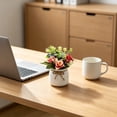 thumbnail image 5 of MMJ Artificial Rose Bonsai Potted Mini Plant Desktop Table Home Office Decor 7.09x3.94x3.94in, 5 of 6