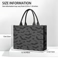 thumbnail image 3 of Large Capacity Tote Bag,Bat Silhouette Halloween Pattern Handbag Fashion Luxury Tote Bag,15.7"x13"x 5.1" Inches,Laptop Compatible, 3 of 6