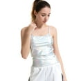 thumbnail image 2 of SWSMCLT Women's Metallic Tank Top Sexy Cami Shirt Summer Halloween Fitted Sleeveless Party Short Fashion Stretch Camisole Light Blue Small, 2 of 4