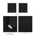 thumbnail image 6 of Mainstays Super Soft Brushed Microfiber Bed Sheet Set, Rich Black Embossed Stripe, Queen, 4 Piece, 6 of 12