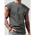thumbnail image 4 of Cilcicy Men Normcore Style Summer Plain Sleeveless Tank, 4 of 5