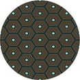 thumbnail image 1 of Ahgly Company Indoor Round Patterned Midnight Gray Area Rugs, 6' Round, 1 of 6