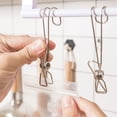 thumbnail image 5 of Rulong Stainless Steel Clothespins with Hooks 4.33in Heavy Duty Metal Laundry Clips Windproof for Towels, Quilts, Socks & Home Organization, 5 of 9