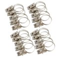 thumbnail image 1 of 40pcs Stainless Steel Window Shower Curtain Rod Clips Rings Drapery Clips, 1 of 3