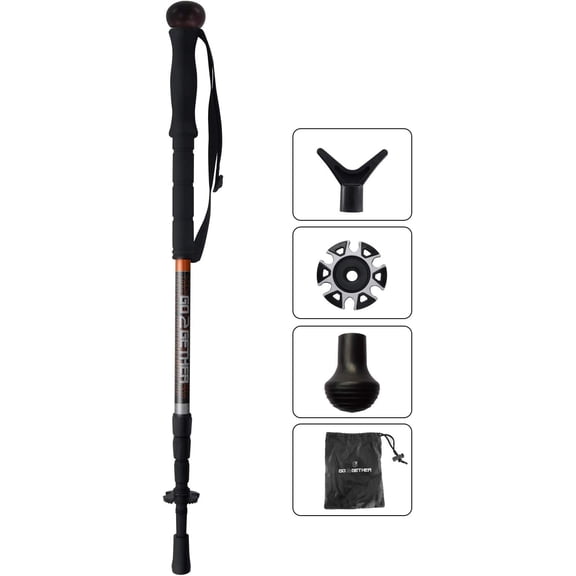 G2 GO2GETHRE Multipurpose Telescopic Trekking Poles - Strong Aircraft Alloy Walking Sticks for Hiking and Hunting,Quick Locks System