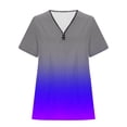 thumbnail image 4 of Xihbxyly Zippered Tops for Women Plus Size V Neck T Shirts Women Short Sleeve Shirt Half Zipper Blouse Loose Comfortable Print Top Blouse Graphic Tee Shirts 2024 Summer Tops #4, 4 of 5