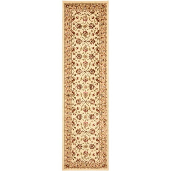 SAFAVIEH Lyndhurst Miah Floral Border Runner Rug, Ivory/Beige, 2'3" x 16'