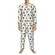 thumbnail image 3 of Fotbe French Bulldog With Coffee Cup Pijama de Hombre con Estampado de Manga Larga, Conjunto de 2 Piezas, Ropa de Dormir Suave y Cómoda con Bolsillos-Medium, 3 of 7
