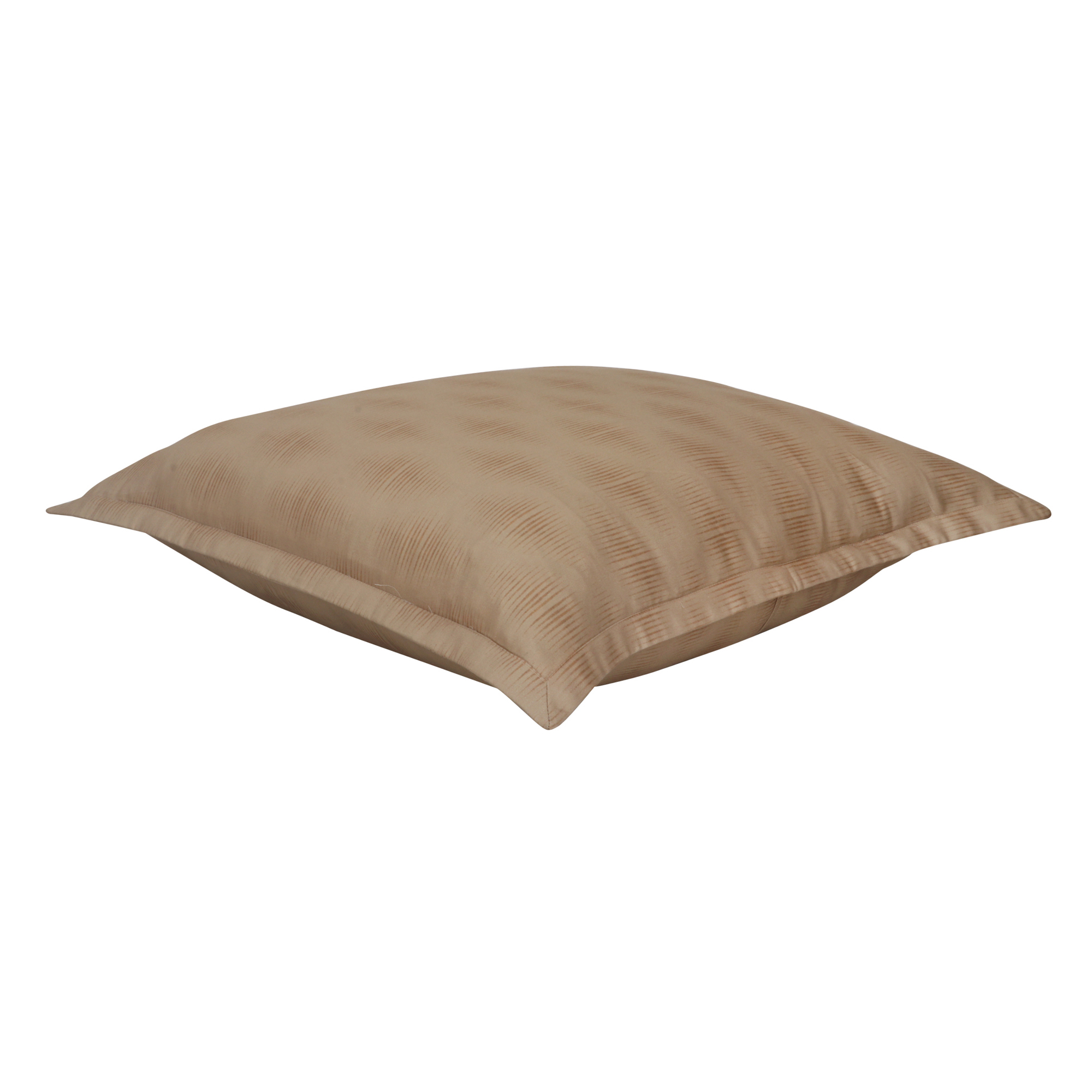 Delara GOTS Certified 100% Organic Cotton 2 Inch Flange Euro Sham Set of 2, 26"X26", Brown