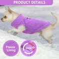 thumbnail image 5 of 2 Pieces Fleece Dog Sweater Vest Winter Warm Dog Sweaters for Small Dogs Male Female Fall Pullover Doggie Clothes with D-Ring Soft Puppy Cold Weather Coat Clothing, 5 of 7