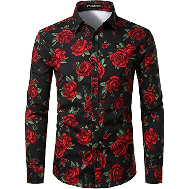 Camisa de manga larga con estampado 3D de rosas y botones estilo Harajuku blusa holgada de gran tamaño con estampado de flores para otoño novedad de verano de