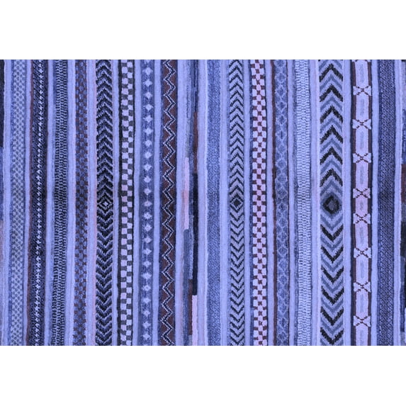 Ahgly Company Indoor Rectangle Oriental Blue Modern Area Rugs, 4' x 6'