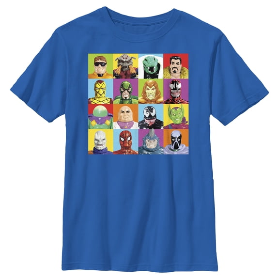 Boy's Marvel Spider-Man Beyond Amazing SPIDEY FIGURE SQUARES T-Shirt