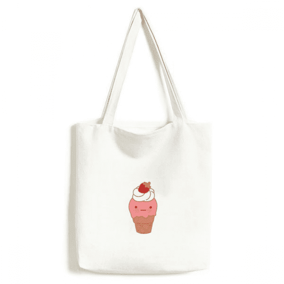 Strawberry Expression Ice Tote Canvas Bag Shopping Satchel Casual Handbag