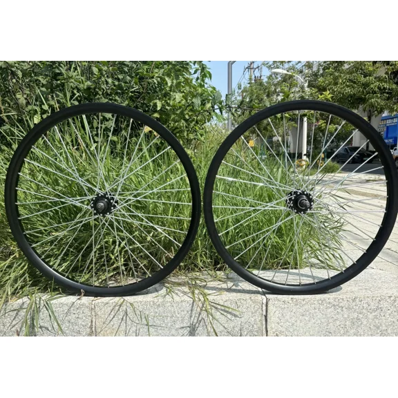 DONSP1986 26"/26 Inch Spoke Wheelset Rim 36x10G, Double Layer Alum Bike Wheel Set
