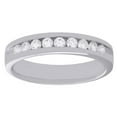 thumbnail image 2 of 14K White Gold Channel Set Diamond Mens Wedding Band Engagement Ring 0.50 Ct., 2 of 5