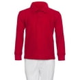 thumbnail image 1 of aka Boys Long Sleeve Pique Polo Shirt, 1 of 20