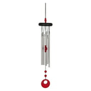 Angle View: Woodstock Red Coral Base Chakra 17.5-Inch Wind Chime