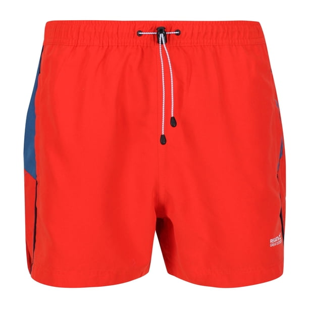 Regatta - Pantalones Cortos Rehere para Hombre (Rojo Fuego, Azul Dinastía)