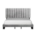 thumbnail image 2 of Hillsdale Furniture Crestone Gray Velvet Tufted Upholstered Platform King Bed, 2 of 13