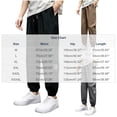 thumbnail image 3 of PNTUTB Men's Cuffed Pants Elastic Waist Drawstring Athletic Pant Soild Color Loose Casual Comfort Daily Workout Trendy Fashion Pants with Pockets, 3 of 6