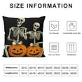 thumbnail image 5 of RUIYC Halloween Pillow Covers Halloween Decorations Skeleton and Skull Hands Decor Holiday Pillow Case Farmhouse Decor for Home Sofa, 5 of 5
