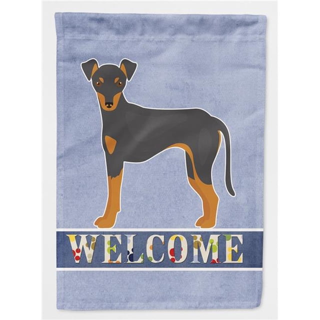 Carolines Treasures CK3664CHF Manchester Terrier Welcome Flag Canvas House Size