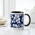 thumbnail image 6 of CafePress - Navy Blue Hawaiian Hibiscus Mugs - 11 oz Ceramic Mug - Novelty Coffee Tea Cup, 6 of 6