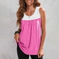 thumbnail image 1 of SMihono Womens Tops Womens Tank Top Womens Rund Neck Blouses Summer Causal Color Matching Print Sleeveless Tops Shirts Tank Tops for Women Womens Summer Tops, 1 of 6