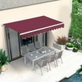 thumbnail image 4 of MCombo 13'x8' Manual Retractable Patio Awning Sunshade Shelter Window Door Awning Commercial Grade - Quality 100% 280G Polyester Outdoor Canopy Aluminum Frame, 4 of 10